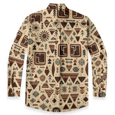 Retro Tiki Pictorial long-sleeve shirt